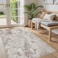 thumbnail image 3 of UERMEI 3x5 Washable Area Rugs for Living Room, Modern Abstract Printed Rug, Vacuum-Friendly, Non Slip Indoor Rug for Bedroom Entryway Home Decor Carpet, Light Brown, 3 of 8