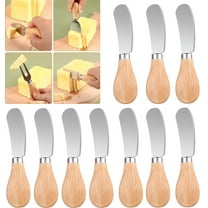 Cheese Spreader Knives,Mini Butter Knife Spreader with Wooden Handle,Mini Butter Knives Small Cheese Knives for Charcuterie Board,Sandwich,Cream Cheese Cake Condiment Knife