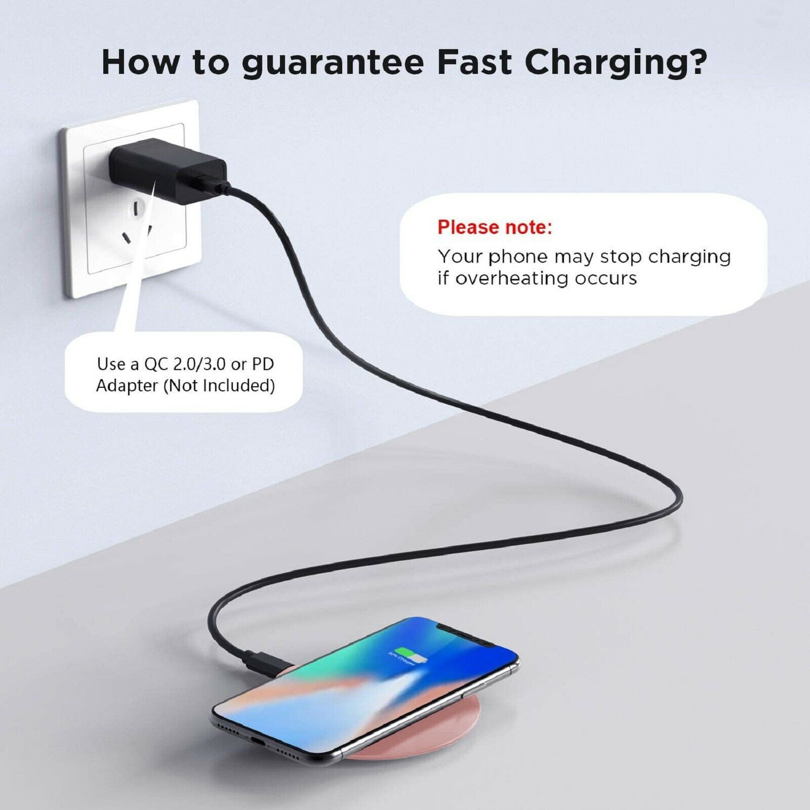 15W Wireless Charger Compatible With iPhone 16e/17e - Fast Pink Charging Pad Slim Quick Charge