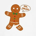 thumbnail image 3 of CafePress - Oh Snap Gingerbread Man Baseball Tee - Cotton Baseball Jersey, 3/4 Raglan Sleeve Shirt, 3 of 4