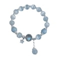 thumbnail image 2 of Positive Energy Gray Moonstone Five-Pointed Star Crystal Bracelet, Healing Spiritual Jewelry with Star Charm for Meditation Yoga, Adjustable String Bracelet for Women Men (1PC), 2 of 7