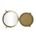 thumbnail image 5 of DecMode 12" x 12" Gold Sail Boat Wall Mirror with Port Hole Detailing, 5 of 8