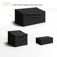 thumbnail image 6 of Patio Furniture Covers for 4-Piece Furniture Set, Heavy-Duty Waterproof Outdoor Furniture Covers, Include 2 Armchair Covers, 1 Sofa Cover, 1 Coffee Table Cover, Black, 6 of 6