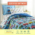 thumbnail image 3 of Wildkin Kids 100% Cotton Flannel Sheet Set for Boys and Girls - Full (Trains, Planes & Trucks), 3 of 9
