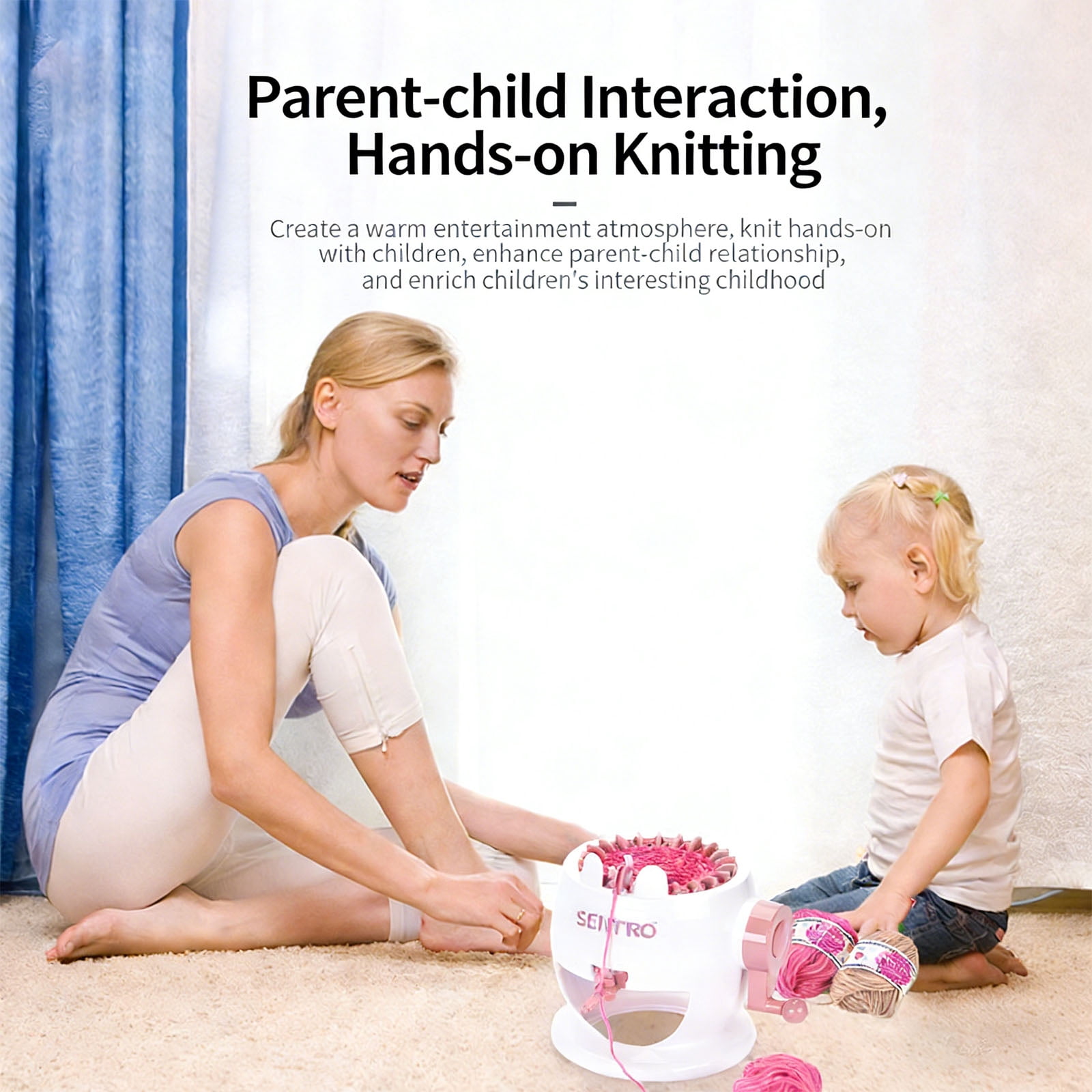 Knitting Toy 22 Pin Machine For Children Learning Easy Weaving To Foster Bonding And Artistic Skills