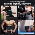 thumbnail image 6 of EMS Muscle Stimulator Abdominal Toning Belt Fitness Massager Training Gear Waist Ab Trainer Waist Trainer  Body Slimming Shaping (black), 6 of 7