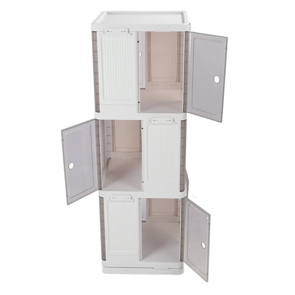 Rotating Bookshelf, Space Saving Bookcase with Transparent Magnetic Door, Tall Storage Rack for Bedroom, Living Room, Playroom, Fits Small Space, Corner Bookshelf Display Stand