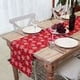 thumbnail image 3 of Decoración navideña vibrante con mantel rojo con copos de nieve, 3 of 7