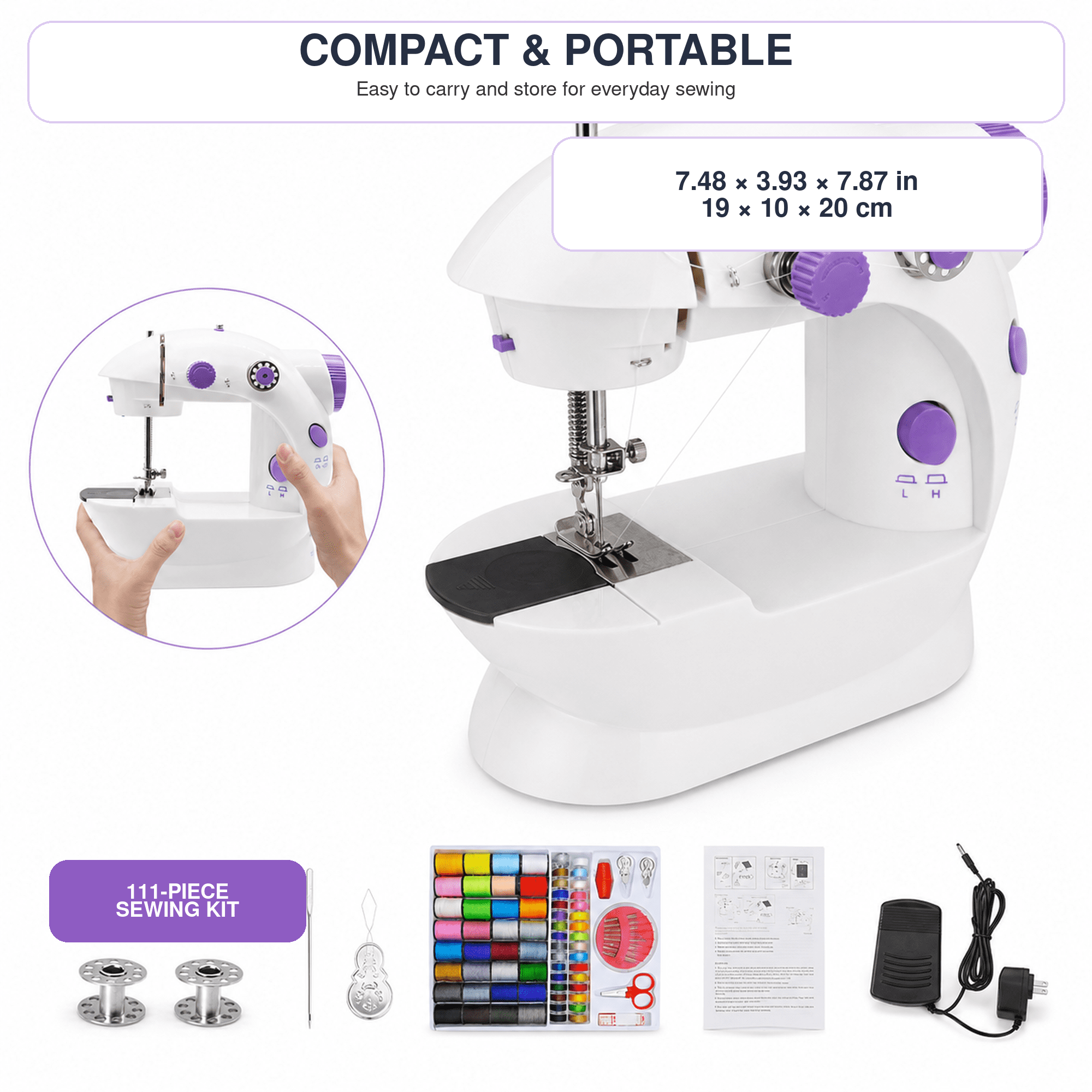 Fixdono Mini Sewing Machine for Beginner – details