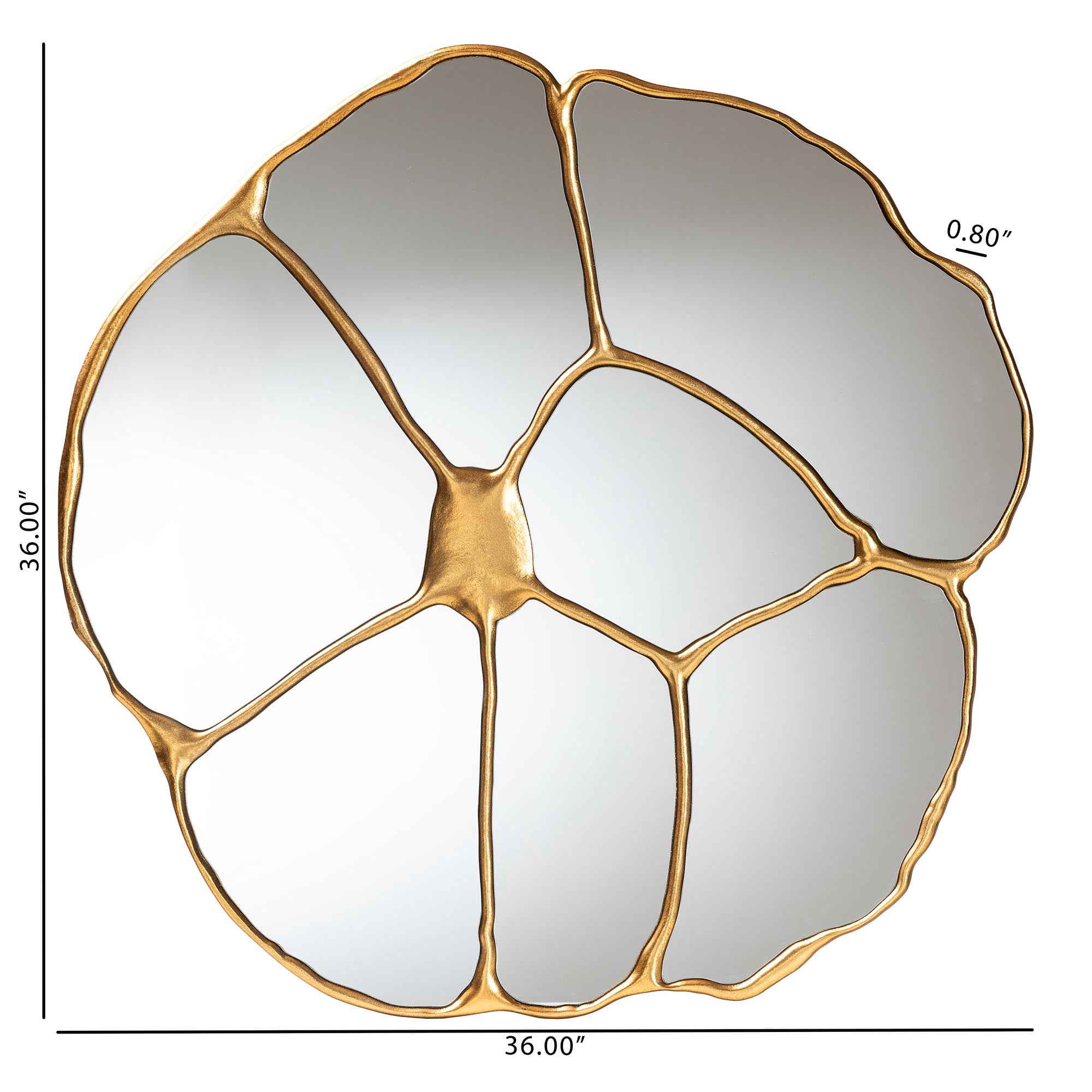 Baxton Studio Novia Vintage Mirror, Antique Goldleaf