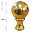 thumbnail image 3 of Royal Designs, Inc. Small Ball Finial for Lamp Shade, F-107PB-2, Polished Brass, Pack of 2, 3 of 5