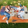 thumbnail image 6 of Fashionably Dressed Snowmen Extra Large Picnic Beach Blanket Waterproof Sand Proof Portable Outdoor Mat 60x80, 6 of 9