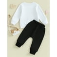 thumbnail image 4 of Bslissey Toddler Baby Boys Valentine's Day 2Pcs Outfits Long Sleeve Letter Print Sweatshirt + Drawstring Pants Sets Infant Casual Daily Clothes 0-3 Years, 4 of 10