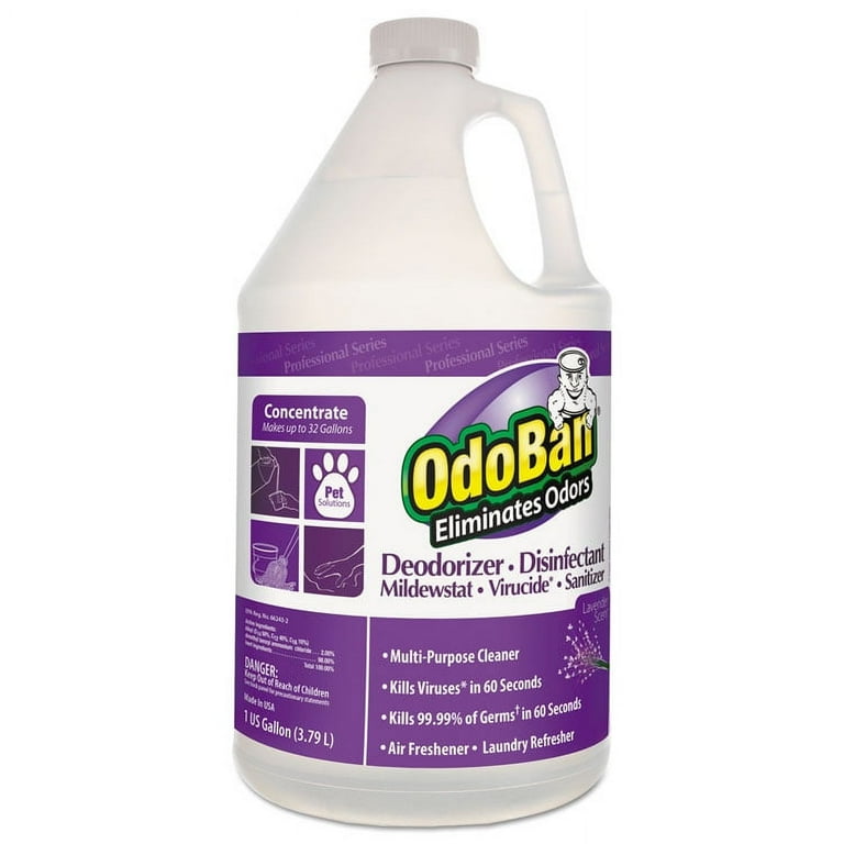 Concentrate Odor Eliminator and Disinfectant, Lavender Scent, 1 gal Bottle, 4/Carton Concentrate Odor Eliminator and Disinfectant, Lavender Scent, 1 gal Bottle, 4/Carton