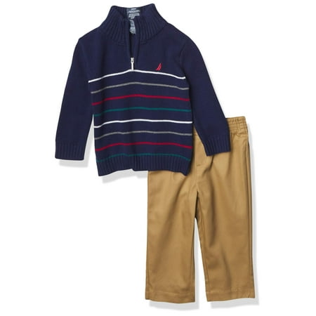 Nautica Boys 2T-4T Plaid 3-Piece Woven Short Set