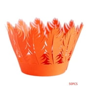 Worallymy 50pcs Cupcake Wrappers Artistic Bake Cake Paper Cups Holllow Cut Liner Baking Cup Muffin Case Trays