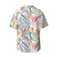 thumbnail image 7 of Kdxio Men's Hawaiian Shirt for Men Short Sleeve Shirt Abstract Marble Texture Summer Casual Holiday Beach Button Down T-Shirts, 7 of 7