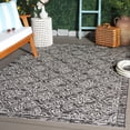 thumbnail image 2 of SAFAVIEH Courtyard Amber Damask Indoor/Outdoor Area Rug, Black/Light Grey, 6'7" x 9'6", 2 of 12