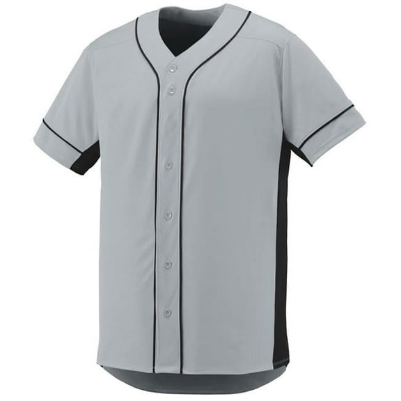 1661A-Silver- Black-M Youth Slugger Jersey, Silver-Black - Medium