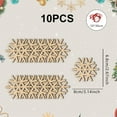 thumbnail image 6 of Christmas Wooden Snowflake Ornaments - 40Pcs Hanging Wood Slices with String, Handcrafted Rustic Xmas Tree Decor, Festive Winter Holiday Craft Decoration for Home Mantel Wreath, 6 of 9