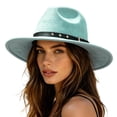 thumbnail image 3 of Timeless Fedora Hat for and Wide Brim Jazz Style with Ethnic Design Flat Unisex Fashion Headwear, 3 of 3