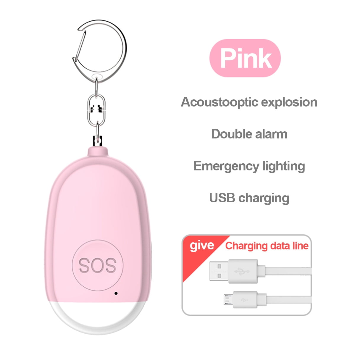 120 DB Safe Sound Personal Alarm Mini Portable Self Defense Electronic Device for Women Kids Elders Runners Rechargeable Waterproof Emergency Safety Alarm 