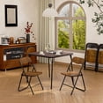 thumbnail image 3 of Homy Casa 34" Folding Card Table, Portable Wood Table Top for Party Picnics Games, Walnut, 3 of 8