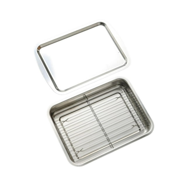 Siruishop Baking Sheet with Rack Rectangle Catering Pan for Buffet Restaurant Roasting Large