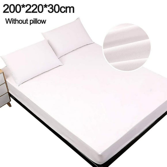 Waterproof Mattress Protector, Fitted Sheet, Breathable Mattress Cover, Waterproof Mattress Protector, Moisture Protection, Fitted Sheets, White,200cm