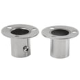 thumbnail image 1 of Mosiee 2Pcs/Set Stainless Steel Flange Socket Closet Rod End Support Wardrobe Curtain Cloth Rod Seat Round Tube Bracket Storage Holder, 1 of 9