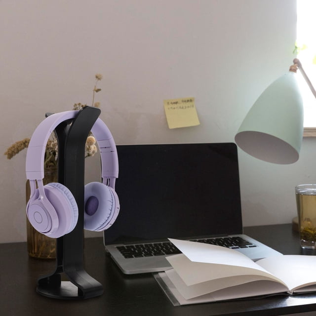TEHAUX 1Pc Black ABS Desktop Headset Bracket Stand Practical Holder for Convenient Storage