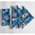 thumbnail image 1 of Vargottam Premium Cotton Muslin Napkins - Set of 12, 20-Inch Blue Ocean Pattern, Soft and Absorbent Cloth Napkins for Dining, Decor, Weddings, and Special Occasions - Machine Washable, Table Linens, 1 of 7
