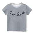 thumbnail image 4 of Zwiiyzr Kid Shirts Letter Printed Tees for Boys and Girls Short Sleeve Novelty T-Shirts Unisex Casual Tops Size 3-12 Years Gray, 4 of 4