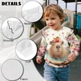thumbnail image 6 of Garronmavis Capybara Long Sleeve Pullover Versatile Cherry Blossom Kids Sweatshirts Pullover Stylish Toddler Girl Sweatshirt Clothes Outfit Fashion Ruffle Long Sleeve Girls Top for Girls 7-8, 6 of 7
