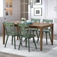 thumbnail image 2 of Duhome Antique Green Wooden Tulip Chairs - Set of 2, Rustic Style for Dining or Kitchen, 2 of 7