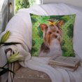 thumbnail image 3 of Carolines Treasures BB9897PW1414 Yorkshire Terrier 2 St Patricks Fabric Decorative Pillow  14Hx14W multicolor, 3 of 4
