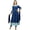 Navy Blue, variant on Atasi Fashion Women's Blue Party Wear Indian Cotton Flared Anarkali Suit Set-8