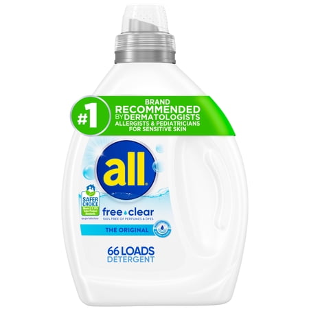 all Free Clear Liquid Laundry Detergent, 50 oz, 66 Loads