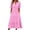Pink, variant on Summer Fashion Sun Dresses for Womens 2026 Plus Size Casual Dress Gradual Sleeveless Neck V-Neck Long Dress