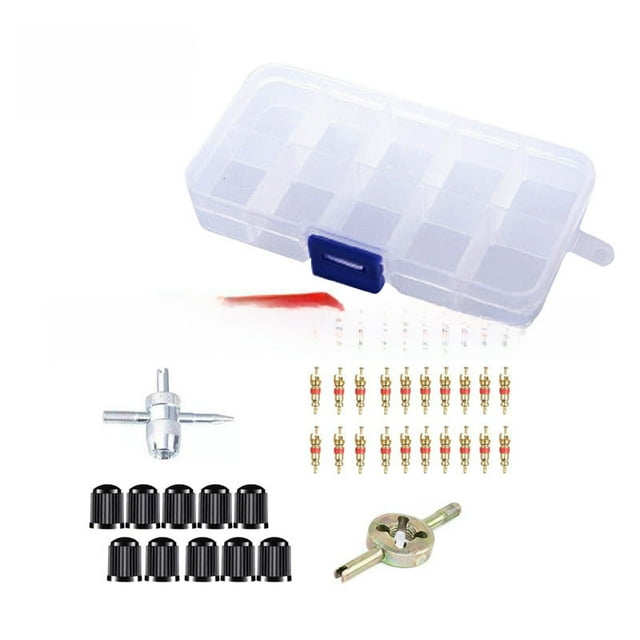 Trousse d'Outils de Réparation de Noyau de Valve à Air de Qualité Supérieure de 33 Pcs avec Clé Multifonction - Ensemble Complet pour Réparations Automobiles et Mécaniques, Qualité Durable, Conception Conviviale, en Stock Prêt pour Immédiat