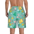 thumbnail image 3 of Kdxio Happy Summer Pattern Mens Casual Shorts - Drawstring Summer Beach Sports Shorts for Men, 3 of 9