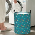 thumbnail image 5 of Fuzoiu Funny Cat Blue Print Circular Hamper,Laundry Basket with Handle,Collapsible Laundry,Dirty Clothes Storage Basket,for Bedroom Bathroom Dorm Living Room-Medium, 5 of 6