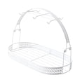 thumbnail image 4 of Siruishop Bottle Drying Rack Home Modern Iron with Storage Basket for 6 Cups Accessory Oval White, 4 of 8