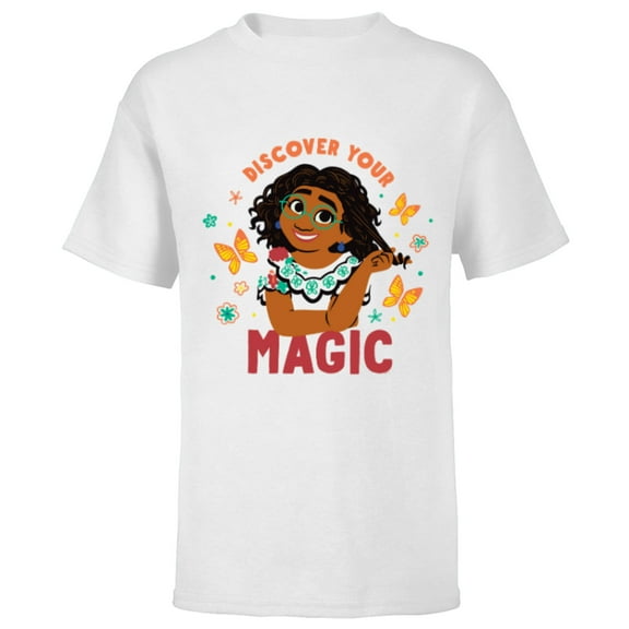 Disney Encanto Mirabel Madrigal Discover Your Magic - Short Sleeve T-Shirt for Kids - Customized-White