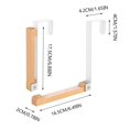 thumbnail image 2 of Foldable Wood Over The Door Hooks Solid Wood Door Hook Coat Seamless Storage Rack, 2 of 3