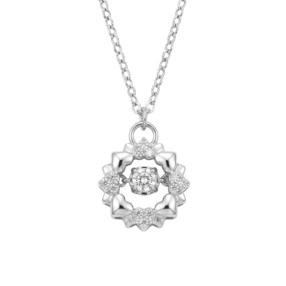 Luxury Floral Design Crystal Pendant Necklace, Sparkling Chain, Elegant Party Wear Jewelry for Women