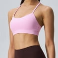 thumbnail image 4 of Byworldtasic Womens Spaghetti Thin Strap Sports Bra - Padded Wireless Square Neck Workout Yoga Clothes, 4 of 7