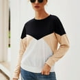 thumbnail image 2 of Long Sleeve Shirts for Women Fall Fashion Clothes Color Block Patchwork Casual Sweatshirts Crewneck Pullover Blouse Womens Clothes, 2 of 7