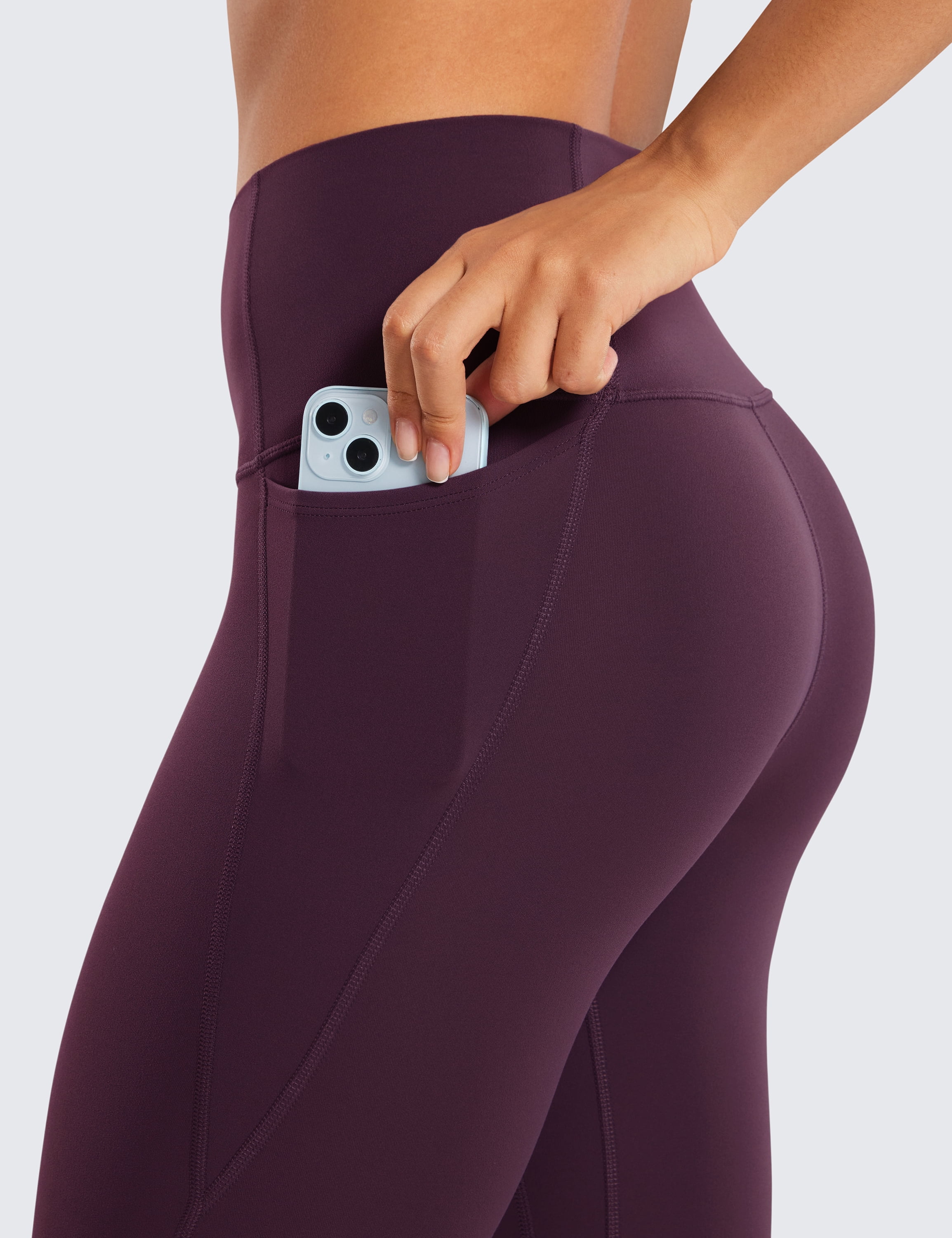 CRZ YOGA Womens Butterluxe Workout Capri Leggings with Pockets 21 Inches