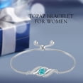thumbnail image 2 of JKR 925 Sterling Silver Topaz Birthstone Bracelet for Women Dainty Infinity Bracelet Fine Jewelry Birthday Gifts for Her Mom Wife, 2 of 7